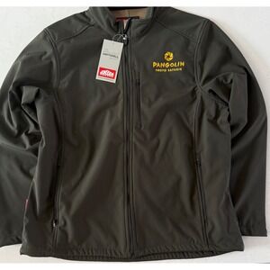 Jonsson Workwear  Mens Softshell Jacket XL Green Khaki Outdoor Gorpcore Logo